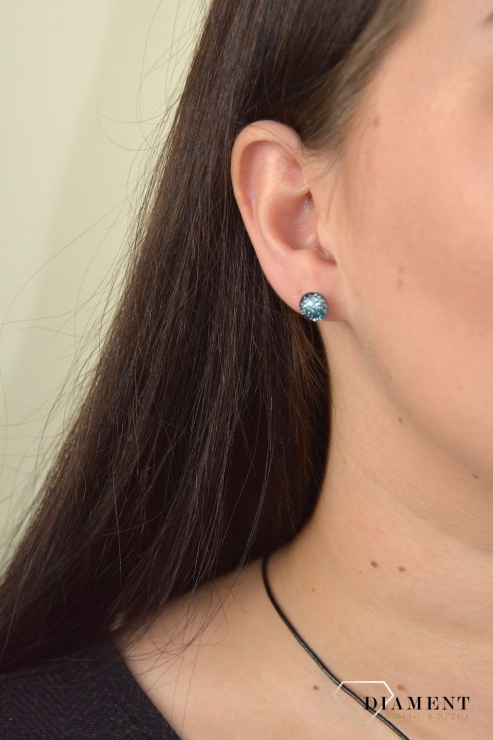 Srebrne kolczyki szkło weneckie 'Głęboki błękit' Murano 29.jpg